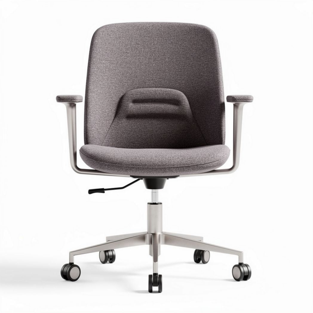 Sedia da ufficio girevole in tessuto con braccioli – 60 x 60 x 90 cm